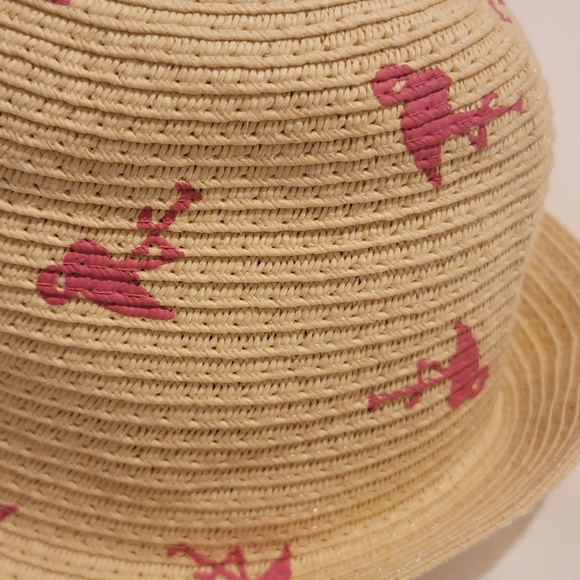 APPAMAN Straw hat with Flamingo screen printed throughout 6 mo/12 mo/18 months - Picture 7 of 9